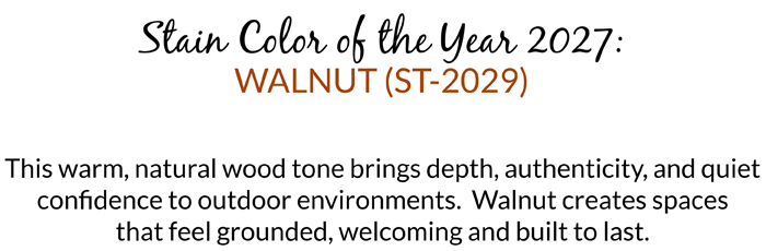 PPG PITTSBURGH PAINTS STAIN COLOR OF THE YEAR 2027